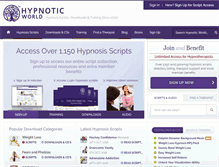 Tablet Screenshot of hypnoticworld.com